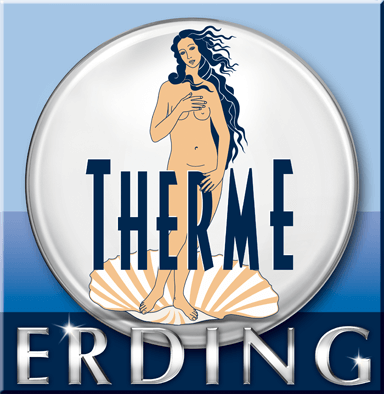 Therme Erdings logotype med konstverket Venus födelse